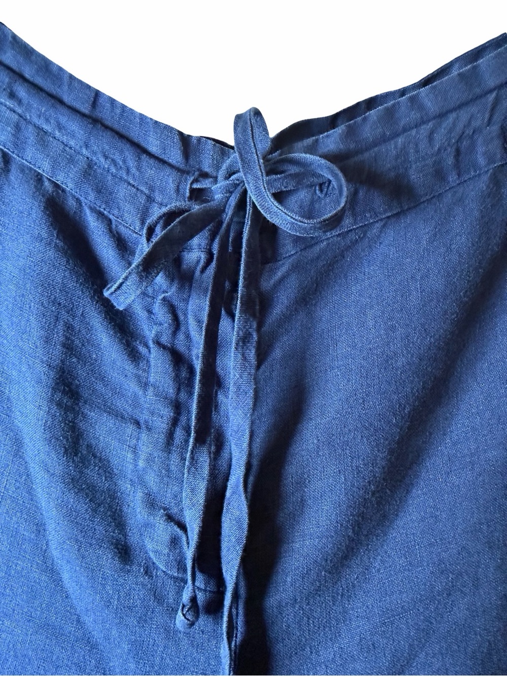 Love & Liberty by Johnny Was 100% Linen Wide Leg Drawstring Pants L - Picture 5 of 10